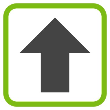 Vektör simgesi bir çerçeve içinde yukarı ok