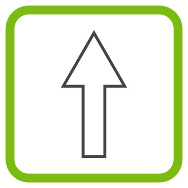 Vektör simgesi bir çerçeve içinde yukarı ok