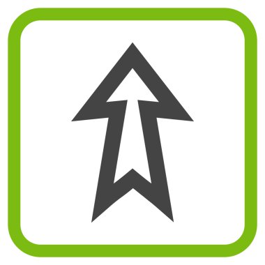 Vektör simgesi bir çerçeve içinde yukarı ok