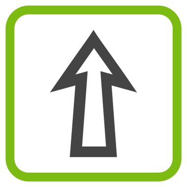 Vektör simgesi bir çerçeve içinde yukarı ok