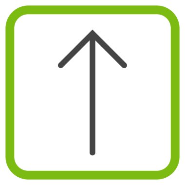 Vektör simgesi bir çerçeve içinde yukarı ok