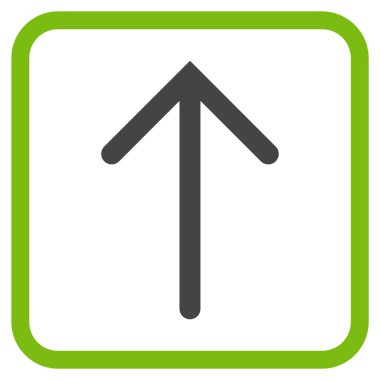 Vektör simgesi bir çerçeve içinde yukarı ok