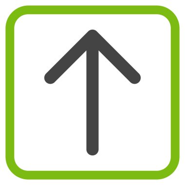 Vektör simgesi bir çerçeve içinde yukarı ok