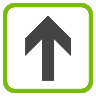 Vektör simgesi bir çerçeve içinde yukarı ok