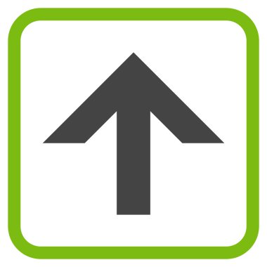 Vektör simgesi bir çerçeve içinde yukarı ok