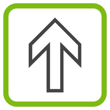 Vektör simgesi bir çerçeve içinde yukarı ok