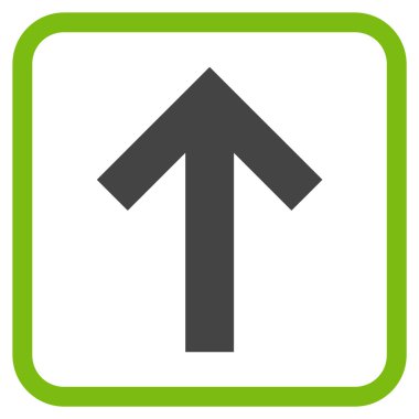 Vektör simgesi bir çerçeve içinde yukarı ok