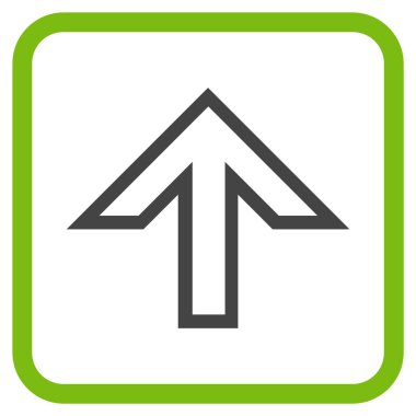 Vektör simgesi bir çerçeve içinde yukarı ok