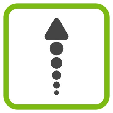 Vektör simgesi bir çerçeve içinde yukarı ok