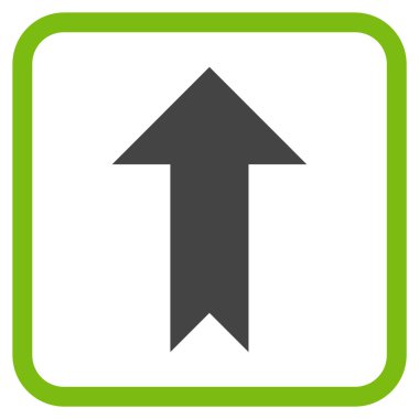 Vektör simgesi bir çerçeve içinde yukarı ok