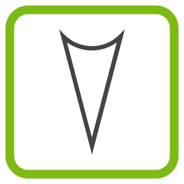 Vektör simgesi bir çerçeve içinde aşağı ok ucu