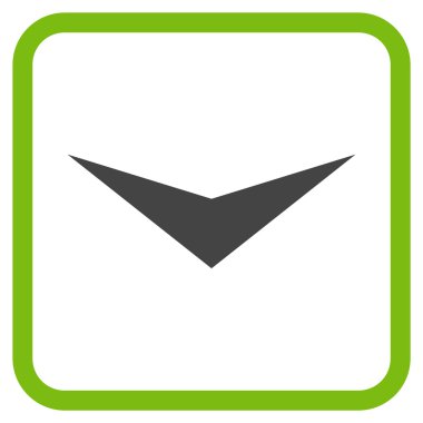 Vektör simgesi bir çerçeve içinde aşağı ok ucu