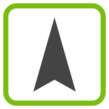 Vektör simgesi bir çerçeve içinde yukarı ok ucu