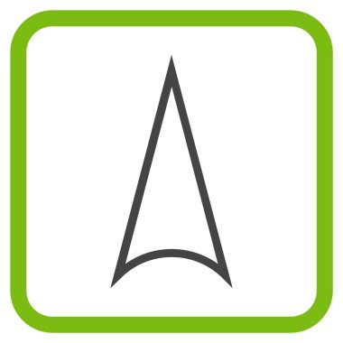 Vektör simgesi bir çerçeve içinde yukarı ok ucu