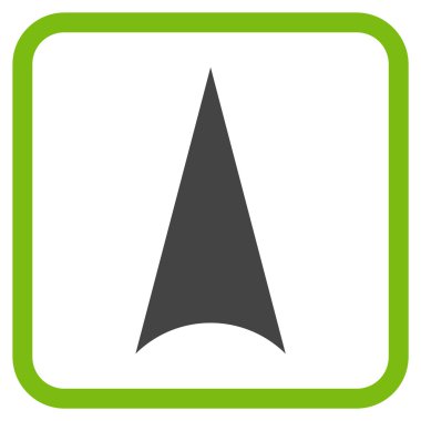 Vektör simgesi bir çerçeve içinde yukarı ok ucu