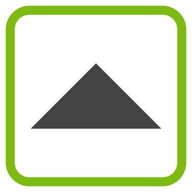 Vektör simgesi bir çerçeve içinde yukarı ok ucu