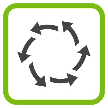 Santrifüj oklar bir çerçeve içinde simge vektör