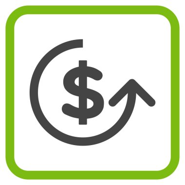 Ters ibraz vektör simgesi bir çerçeve içinde