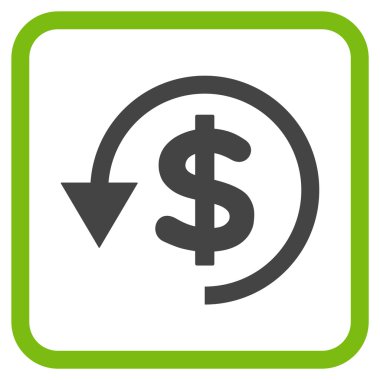 Ters ibraz vektör simgesi bir çerçeve içinde