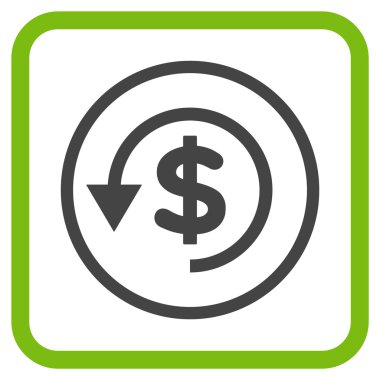 Ters ibraz vektör simgesi bir çerçeve içinde