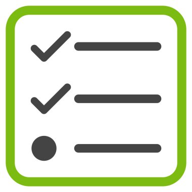 Denetim listesi vektör simgesi bir çerçeve içinde