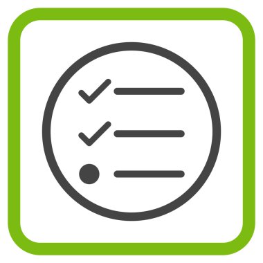 Denetim listesi vektör simgesi bir çerçeve içinde