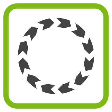 Dolaşım vektör simgesi bir çerçeve içinde