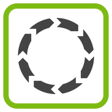 Dolaşım vektör simgesi bir çerçeve içinde