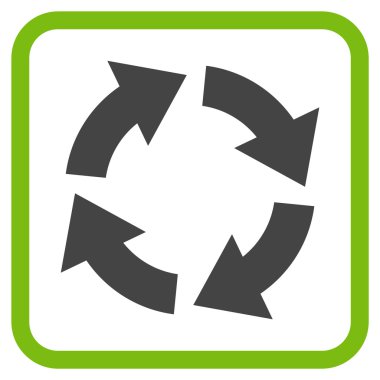 Dolaşım vektör simgesi bir çerçeve içinde