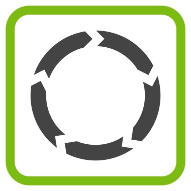 Dolaşım vektör simgesi bir çerçeve içinde