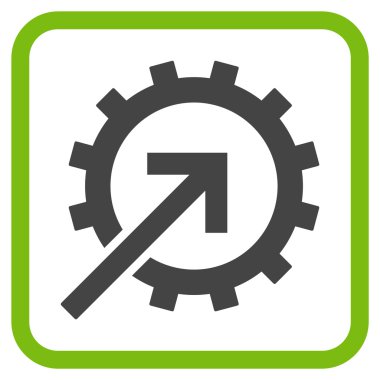 COG Tümleştirme vektör simgesi bir çerçeve içinde