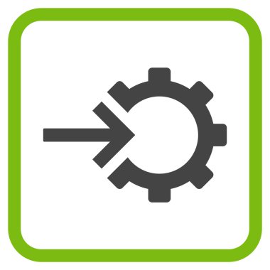 COG Tümleştirme vektör simgesi bir çerçeve içinde