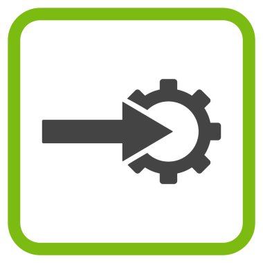 COG Tümleştirme vektör simgesi bir çerçeve içinde