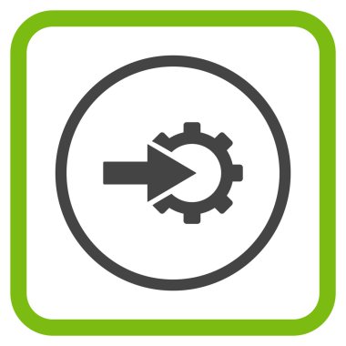 COG Tümleştirme vektör simgesi bir çerçeve içinde