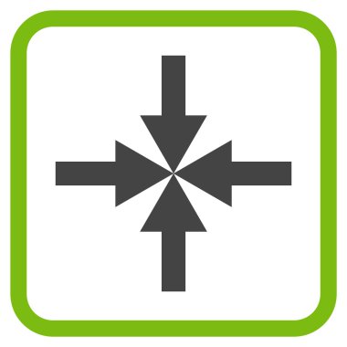 Oklar vektör simgesi bir çerçeve içinde sıkıştırmak