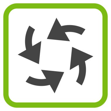 Siklon oklar bir çerçeve içinde simge vektör