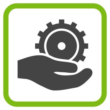 Geliştirme hizmeti vektör simgesi bir çerçeve içinde