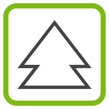 Yön yukarı vektör simgesi bir çerçeve içinde