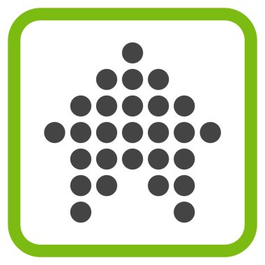 Vektör simgesi bir çerçeve içinde yukarı noktalı ok