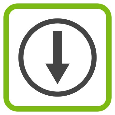 Bir çerçeve içinde yönlü ok vektör simgesi