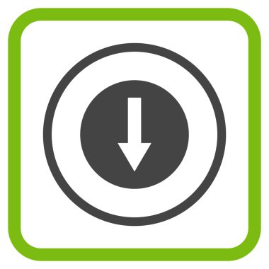 Bir çerçeve içinde yönlü ok vektör simgesi