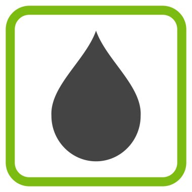 Damla vektör simgesi bir çerçeve içinde