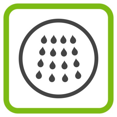 Damla vektör simgesi bir çerçeve içinde