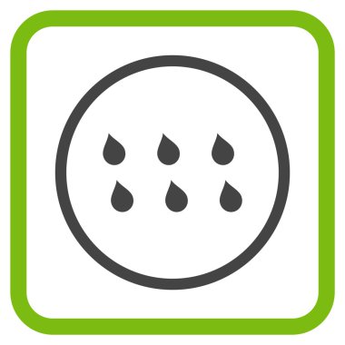 Damla vektör simgesi bir çerçeve içinde