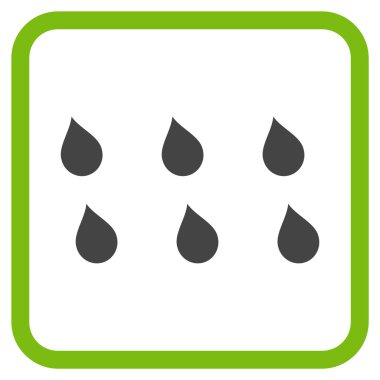 Damla vektör simgesi bir çerçeve içinde