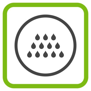 Damla vektör simgesi bir çerçeve içinde