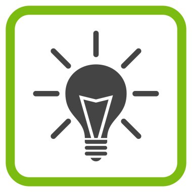 Elektrik ışığı vektör simgesi bir çerçeve içinde