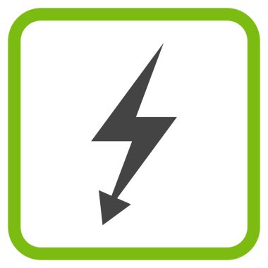 Elektrik Strike vektör simgesi bir çerçeve içinde