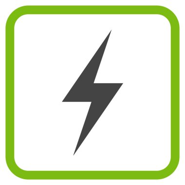 Elektrik vektör simgesi bir çerçeve içinde