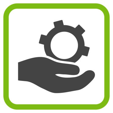 Bir çerçevedeki mühendislik hizmeti vektör simgesi